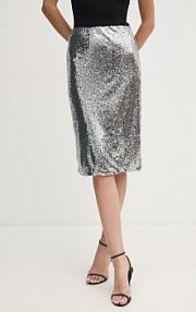 Spódnica midi Artigli  srebrna ACGO000516