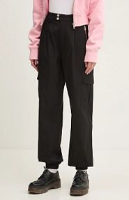 Spodnie eleganckie Tommy Jeans  czarne damskie DW0DW18592