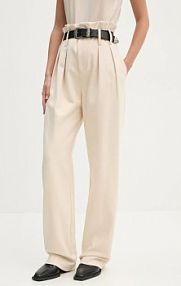 Spodnie eleganckie IRO  beżowe damskie WM23KOTEL