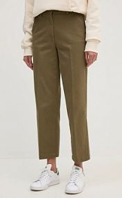 Spodnie eleganckie Sisley  zielone damskie 4K2ZLF03V