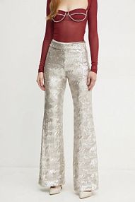 Spodnie eleganckie Forte Forte  srebrne damskie 13288.mypants