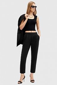Spodnie eleganckie AllSaints  czarne damskie W009QZ