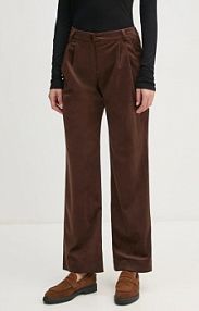 Spodnie eleganckie La Petite Française  brązowe damskie PFPRALINE