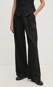 Spodnie eleganckie Sandro Ferrone  czarne damskie S25YBEFAGUS