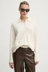 Sweter Abercrombie & Fitch  beżowy damski KI150.4223.17