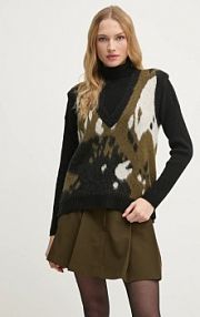 Kamizelka Sisley  zielona damska 106QL4015