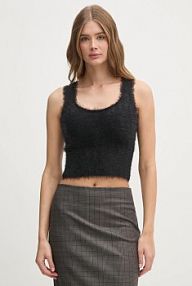 Kamizelka Sisley  czarna damska 19VBMH00E