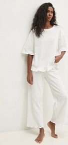 Piżama Answear.LAB  beżowa damska WS25.BID005