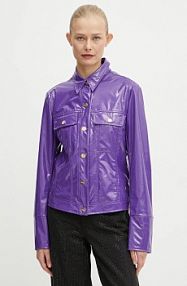 Kurtka przejściowa Silvian Heach  fioletowa damska GPA24113GB