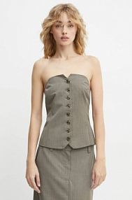 Bluzka Samsoe Samsoe  szara damska F24400131