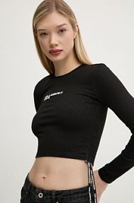 Longsleeve Karl Lagerfeld Jeans  czarny damski A1W17037