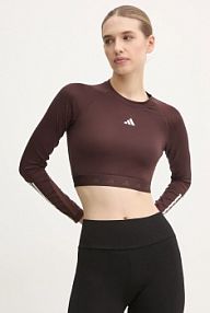 Longsleeve adidas performance  brązowy damski IX3247