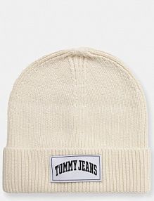Czapka zimowa Tommy Jeans  beżowa damska AW0AW16993