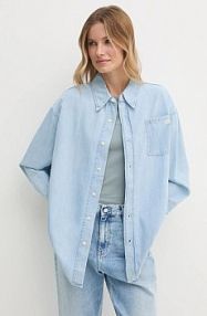 Koszula z długim rękawem Calvin Klein Jeans  niebieska J20J225010