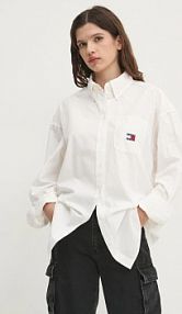 Koszula Tommy Jeans  biała damska DW0DW19357