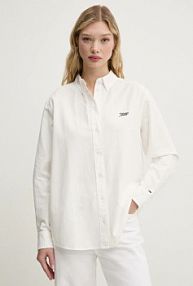 Koszula z długim rękawem Tommy Jeans beżowa DW0DW19358