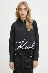 Koszula Karl Lagerfeld  czarna damska A1W11002