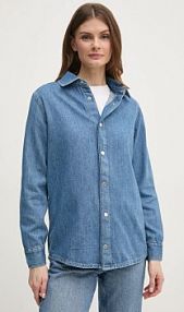 Koszula z długim rękawem Sisley  niebieska 53GELQ08J