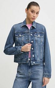 Kurtka jeansowe Tommy Jeans  niebieska damska DW0DW19781
