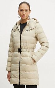 Kurtka puchowa Karl Lagerfeld  beżowa damska 246W1514