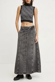 Spódnica maxi Tommy Jeans  szara DW0DW19799