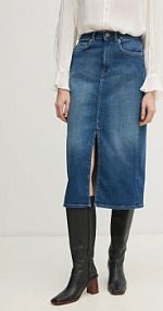 Spódnica midi Pepe Jeans  niebieska PL901186IA0