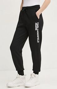 Spodnie dresowe Karl Lagerfeld Jeans  czarne damskie A1W10058