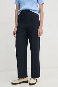 Spodnie eleganckie Tommy Hilfiger  granatowe damskie WW0WW43875