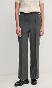 Spodnie eleganckie Tommy Hilfiger  szare damskie WW0WW43875