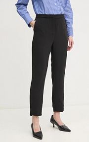 Spodnie eleganckie Tommy Hilfiger  czarne damskie WW0WW45450