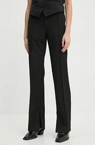 Spodnie eleganckie Samsoe Samsoe  czarne damskie F24400193