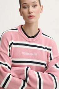 Sweter Guess Jeans  różowy damski W4BR09.Z3HM1