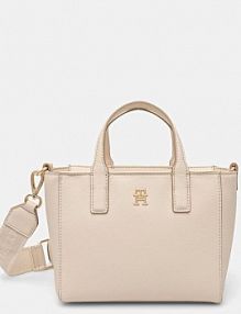 Torebka shopperka Tommy Hilfiger  beżowa AW0AW16907
