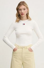 Longsleeve Tommy Jeans  beżowy damski DW0DW20178