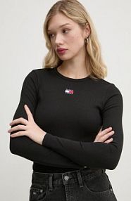 Longsleeve Tommy Jeans  czarny damski DW0DW20178
