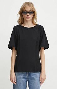 T-shirt Liu Jo  czarny damski TA5108.JS003