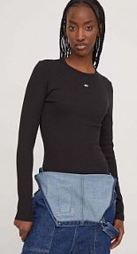 Longsleeve Tommy Jeans  czarny damski DW0DW17387