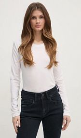 Longsleeve Sisley  biały damski 3QU4L102Y