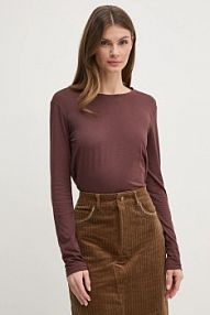 Longsleeve Sisley  brązowy damski 3QU4L102Y