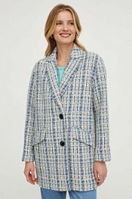 Płaszcz Sisley  niebieski damski 2LRSLN03X