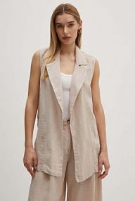 Kamizelka Sisley  beżowa damska 21I4LJ00L