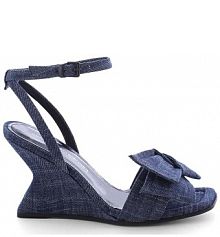 Sandały na obcasie Kennel & Schmenger  granatowe 31.87550.292