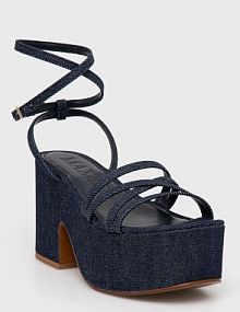 Sandały na obcasie Max&Co.  granatowe 2416521067200