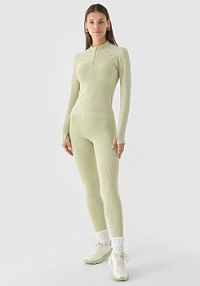 Legginsy oliwkowe / khaki 4F damskie 4FRAW24TTIGF251-44S