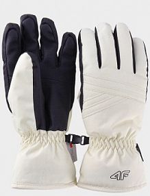 Rękawiczki narciarskie beżowe 4F 4FWAW24AFGLF145-12S