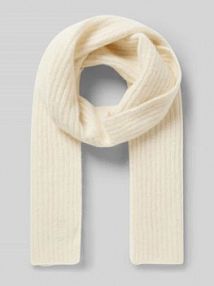 Szal z mieszanki wełny z wyhaftowanym logo model Lora MOS MOSH damski EAN 158180