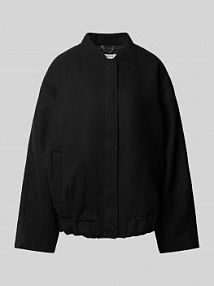 Kurtka wełniana z rękawami kimono model Geena EDITED czarna damska EAN Wool Bomber