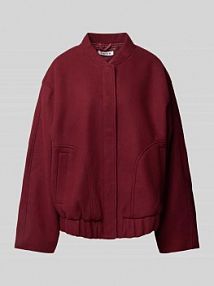 Kurtka wełniana z rękawami kimono model Geena EDITED czerwona damska EAN Wool Bomber