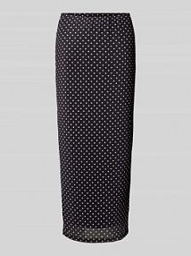 Spódnica midi z elastycznym pasem model Sofia EDITED czarna EAN Mesh Dots Midi