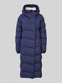 Płaszcz pikowany z dodatkowymi mankietami Ragwear granatowy damski EAN Long Puffer Stru